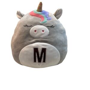 Squishmallow Unicorn‎ Plush Pillow Monogramed M
